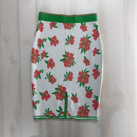 EVA FRANCO x Anthropologie floral 2 piece set skirt tank vacation travel M - Picture 8 of 11